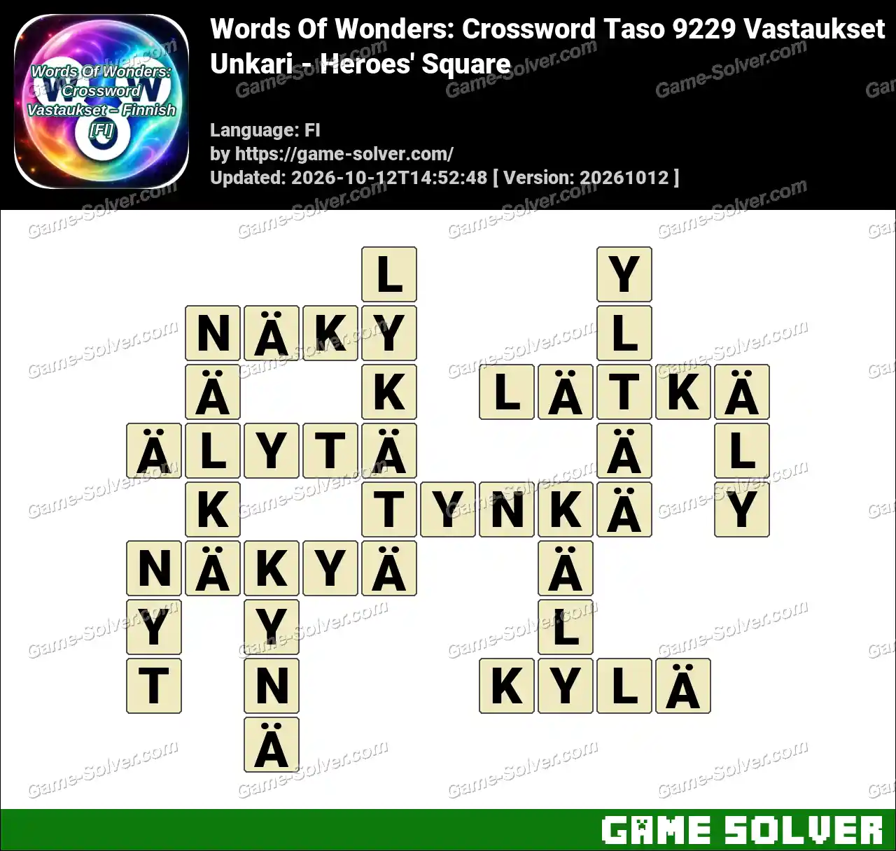 Words Of Wonders: Crossword Taso 9229 Vastaukset – Unkari – Heroes’ Square